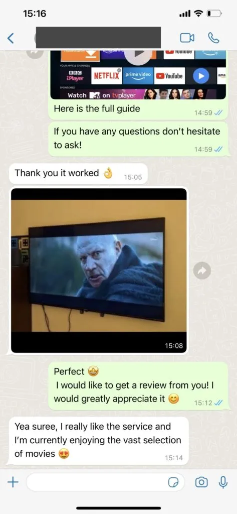cibortv WhatsApp support activation chat proof 1