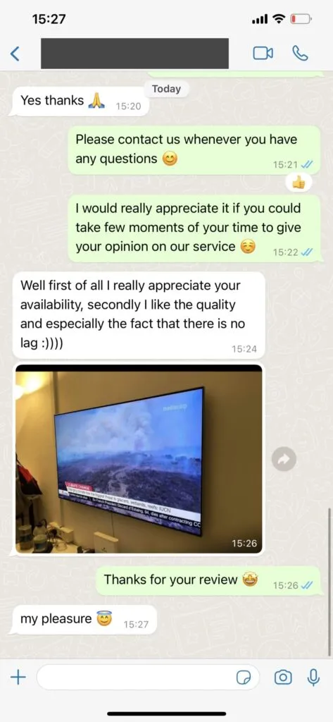 cibortv WhatsApp customer trial setup conversation 2