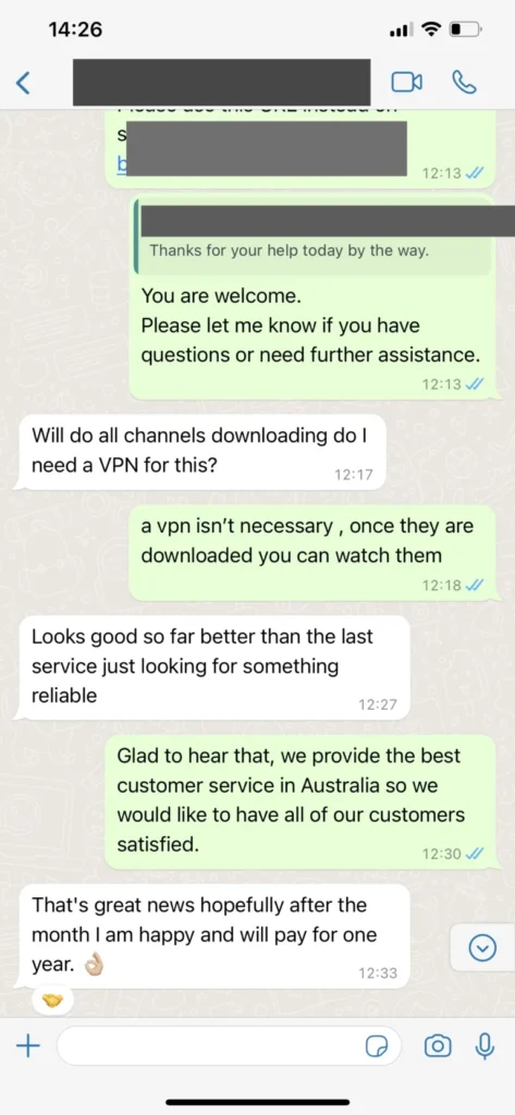 cibortv WhatsApp instant playlist delivery screenshot 3
