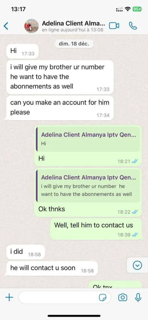 cibortv WhatsApp subscription renewal chat 5
